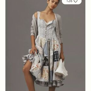 Pilcro Scoop-Neck Drop-Waist Midi Dress